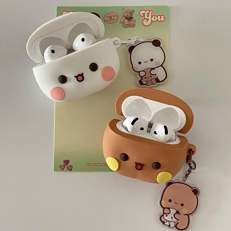 Panda Bubu Și Yier Căști Desen Animat Căști Bluetooth Wireless Carcasă Cadou Drăguț de Ziua de Naștere Pandantiv Surpriză de Sărbătoare