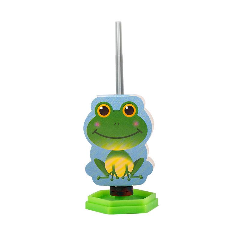 DIY Magnetic Jumping Frog Craft Toy for Kindergarten Children 14x5.5cm