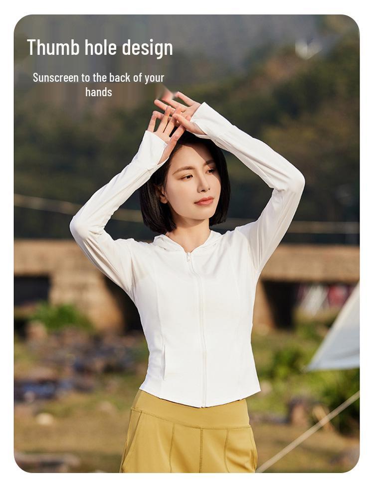 Women's Summer Slimming Outdoor Yoga Sunscreen Jacket - Breathable 2025 Ice Silk UV Protection Coat