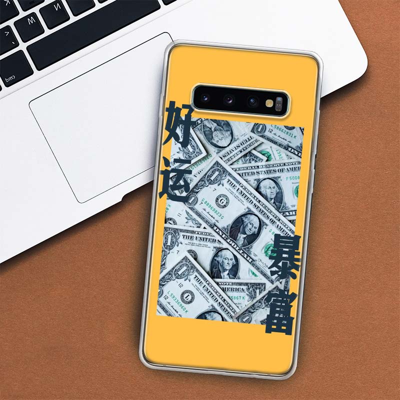 Chinese Aesthetic text letter Phone Case For Samsung Galaxy M21 M12 M31S M32 M51 M52 Note 20 Ulte 10 Plus 9 8 J4 J6 + J8 M11 F52