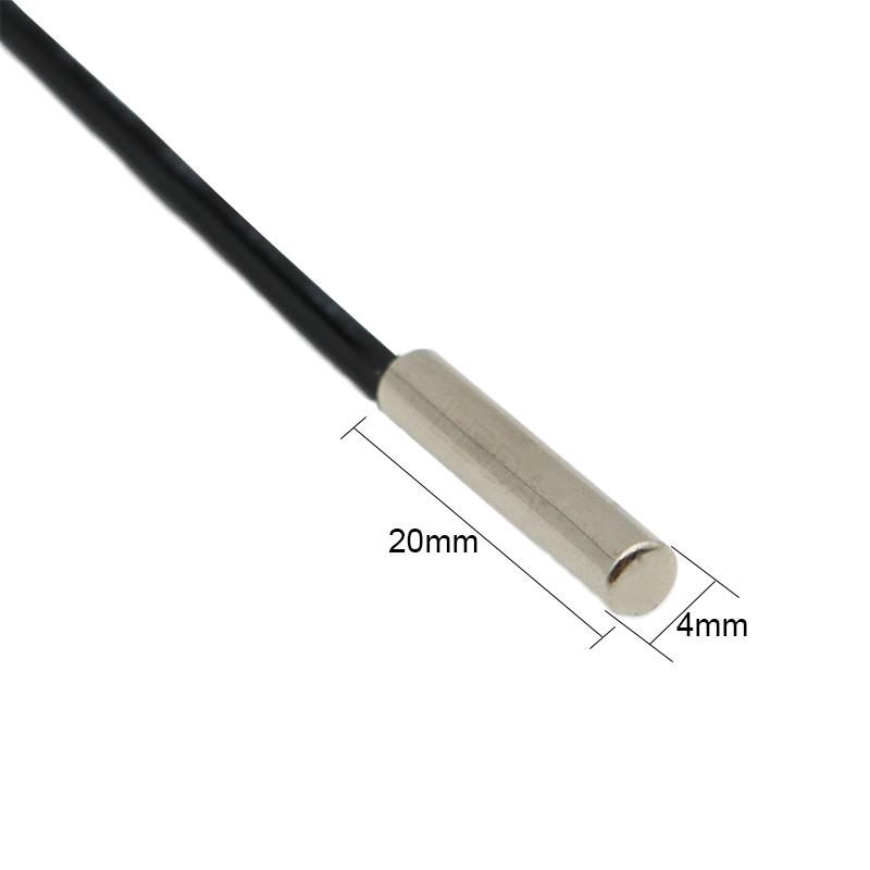 1 szt. Wodoodporny NTC 10K Om Dokładność 1% 3435 Termistor Czujnik Temperatury Cylindryczna Sonda Z Przewodem 4X20mm