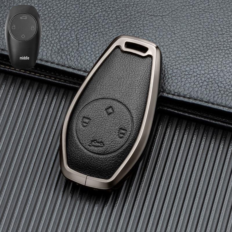 

Leather Alloy Full Coverage Key Shell for Leapmotor T03/C11/C01/S01 Individual OPP Bag