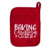 1 Pair Oven Mittens Christmas Style Thickened Ant-scalding Heat Insulated Hanging Hole Soft Oven Mitts Kitchen Cooking Baking Gift Oven Gloves