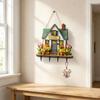 Holz Feenhaus Hängeschild Häuschen Schlüsselhalter Wanddeko