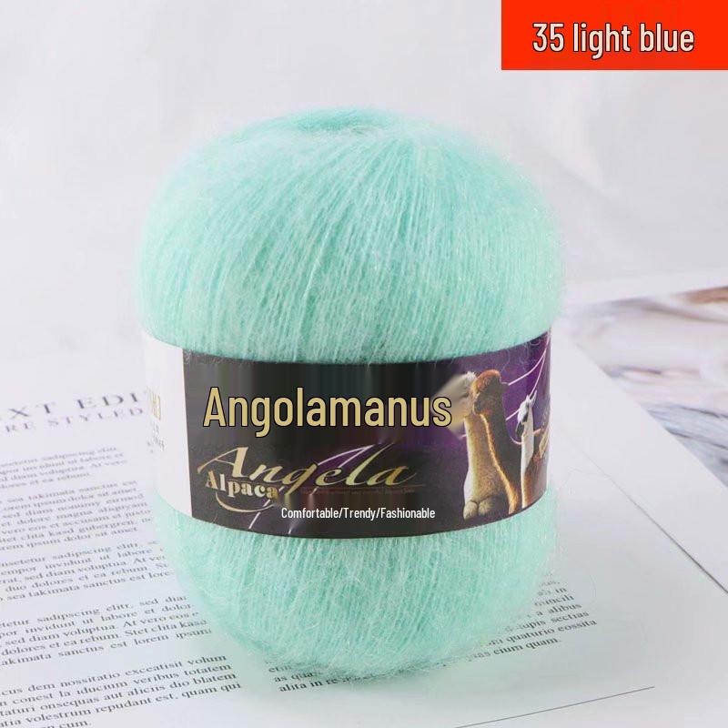 Angora Mohair Yarn - 42g Fine Long-Hair for Crochet, Knitting & Machine Use, Ideal for Coats & Shawls, Free Shipping