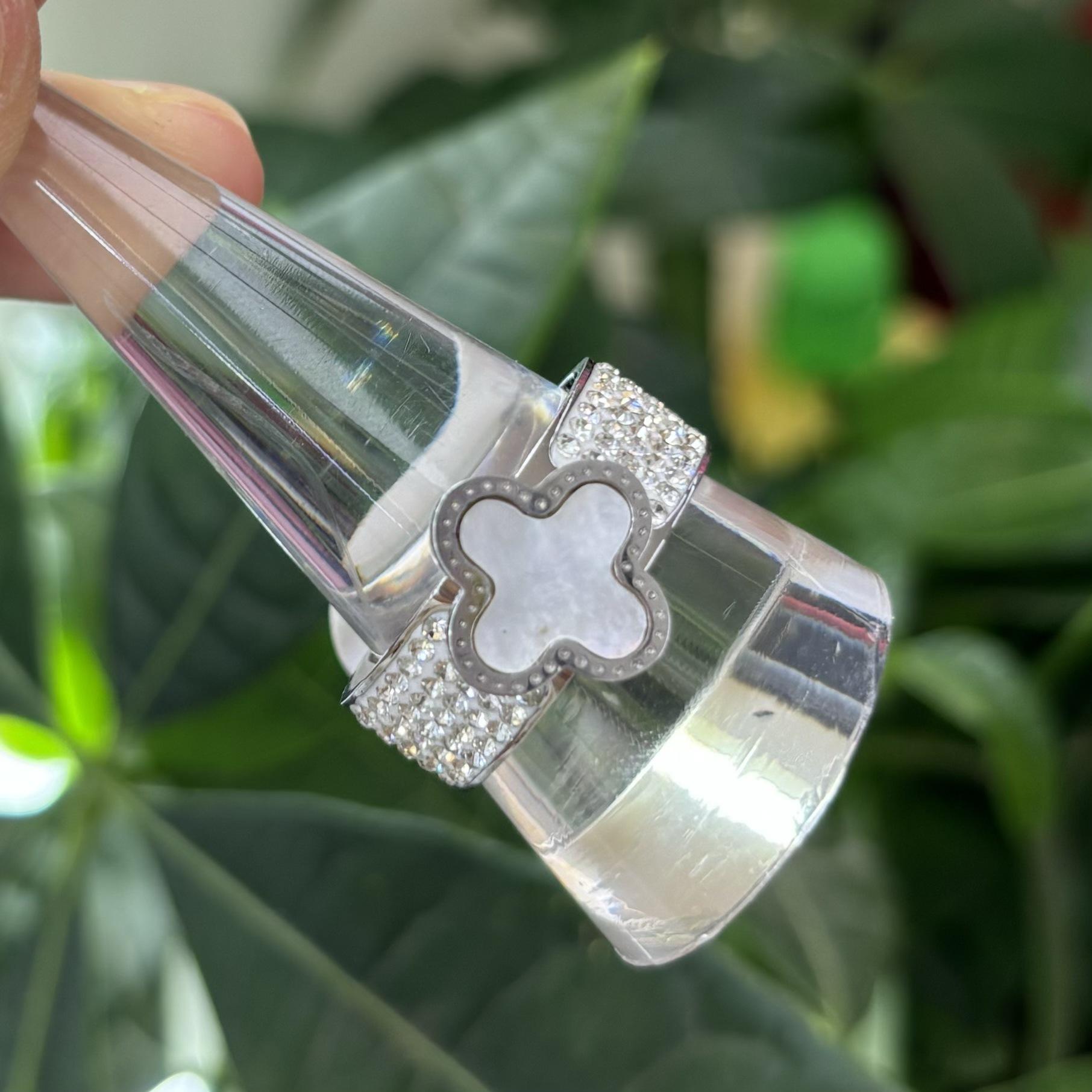 Модное Классическое Универсальное Кольцо с Клевером Премиальное Кольцо Калейдоскоп Мода Изысканное Кольцо на Палец Ноги Парное Кольцо 2026 no. 6