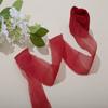 1.6In X 5 Yards 4cm Silk Chiffon Ribbons Bridal Bouquets Cake Packaging Ruffled Gauze Ribbon Handmade Bows DIY Handicrafts