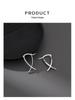 Fengshang S925 Silver Line Crossover Ear Cuffs Stud Earrings for Women - 2025 Autumn/Winter Trend