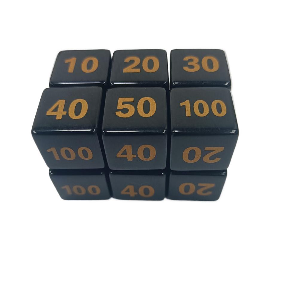 10st 14mm 0,55" Akryl Battle Deck Exklusiva Skade Räknare Tärningar för Pokemon Spel