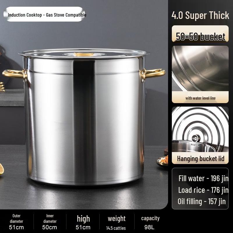 

JPHZNB Extra Thick Stainless Steel Stockpot with Lid