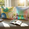 Emotional Japanese Anime TThe Colors Within Cushion Cover Pillowcase Antidustmite Invisible Zipper Short Plush Sofa Cushion