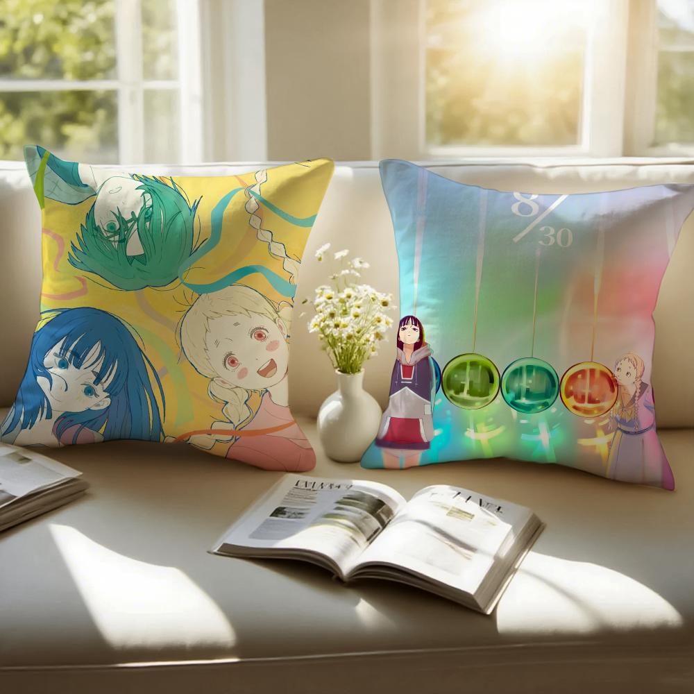 Emotional Japanese Anime TThe Colors Within Cushion Cover Pillowcase Antidustmite Invisible Zipper Short Plush Sofa Cushion