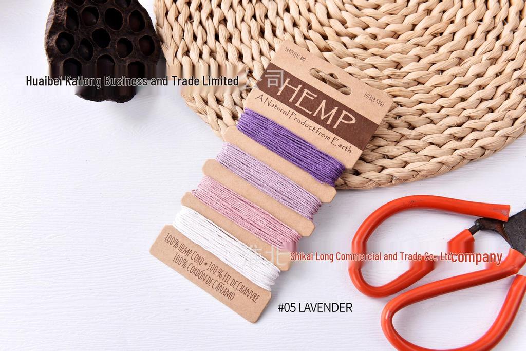 Colorful 1mm Waxed Hemp Cord for DIY, Hand-woven Crafts, 20yd Rope