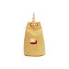 Les Cabanes Garden Cabin Two-Tone Twill Wool Printed Drawstring Clutch Bag Women Clutch Bag Desert Sand-Yellow H103656M03
