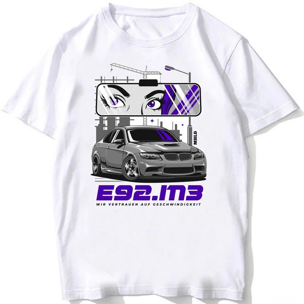 

German Legend E92 M3 Sport Car T-Shirt New Summer Men Short Sleeve Cool Boy Casual White Tees Hipster Man Tshirts 4XL