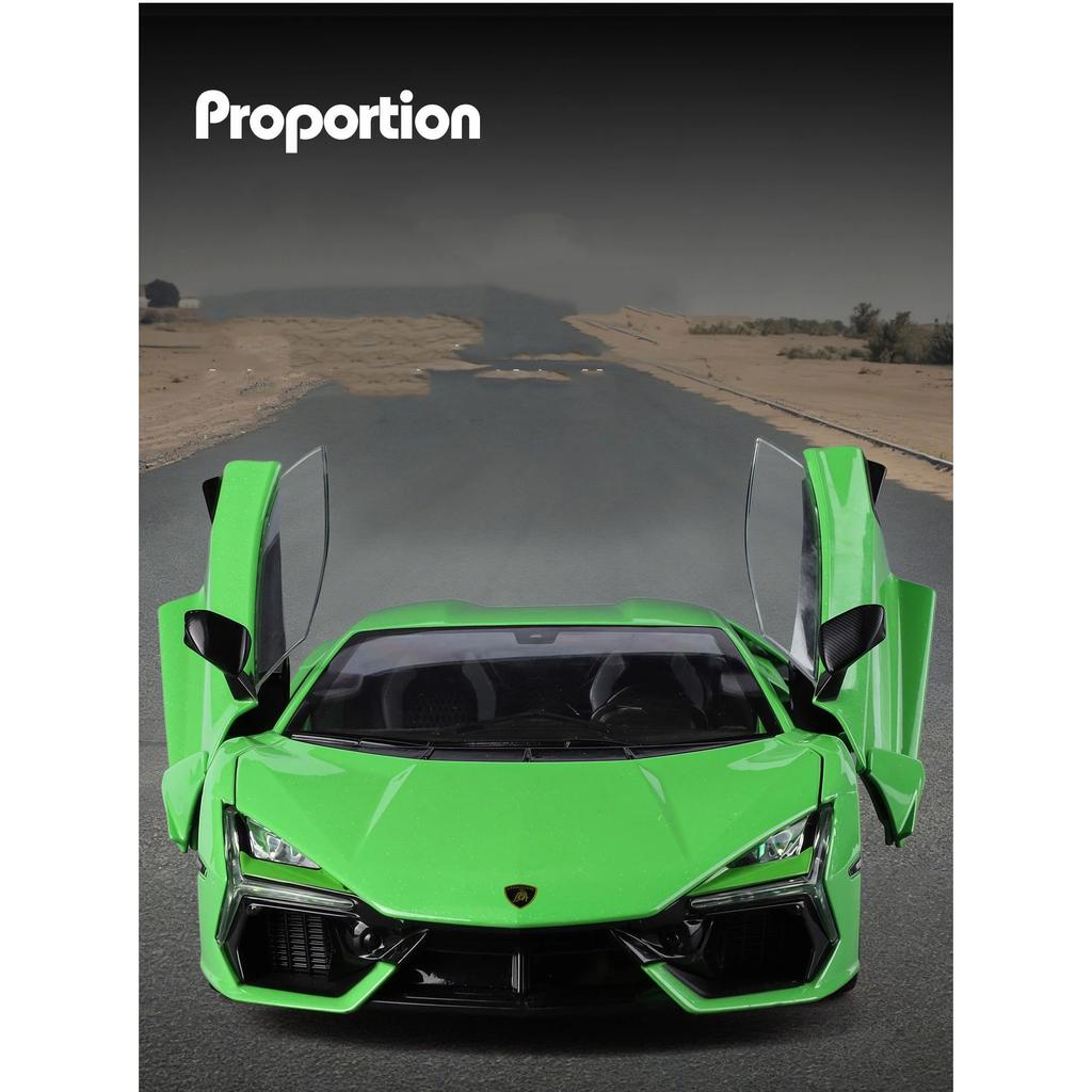 1/18 Lamborghini Revuelto Superca Alloy Model Car Toy Diecasts Metal Casting Sound and Light Car Toy for Children Vehicle