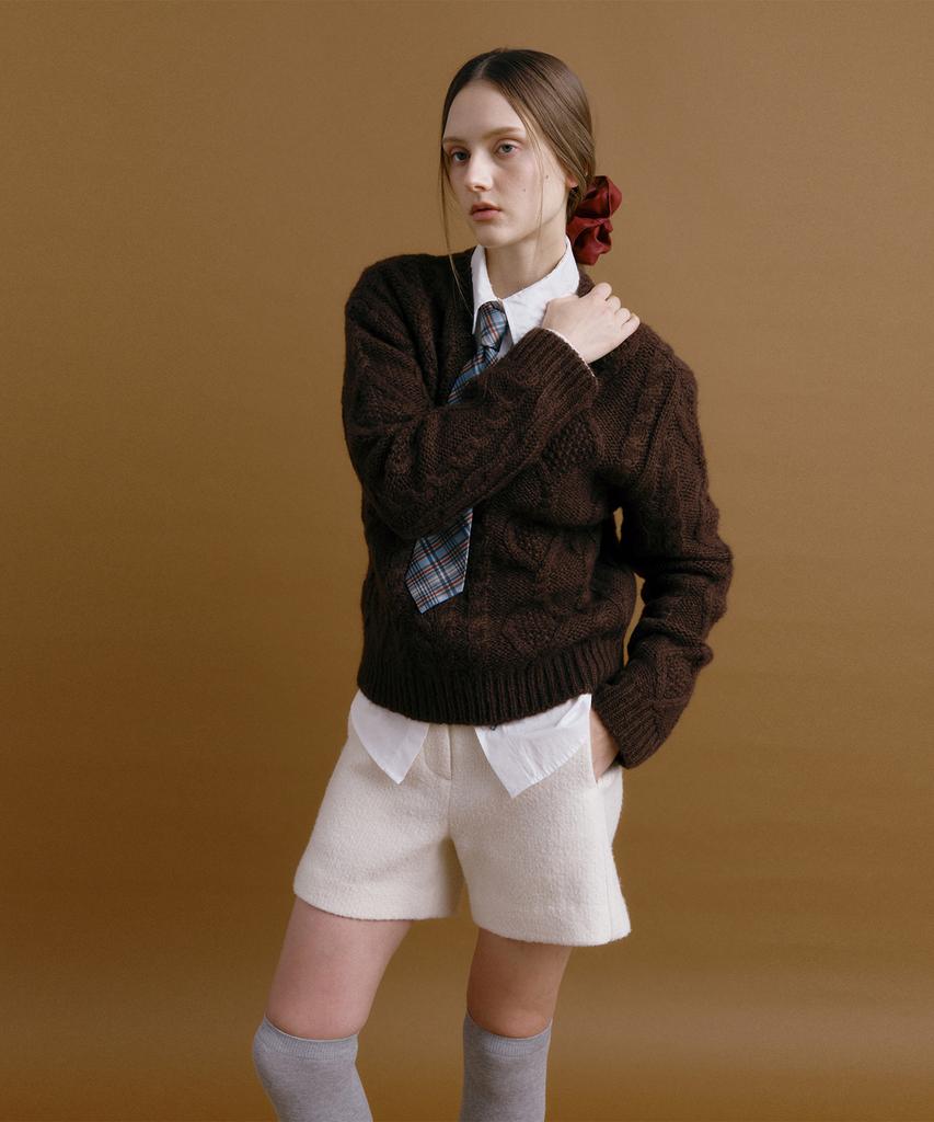MOAT Ordinary Cable Knit (Wood Brown)