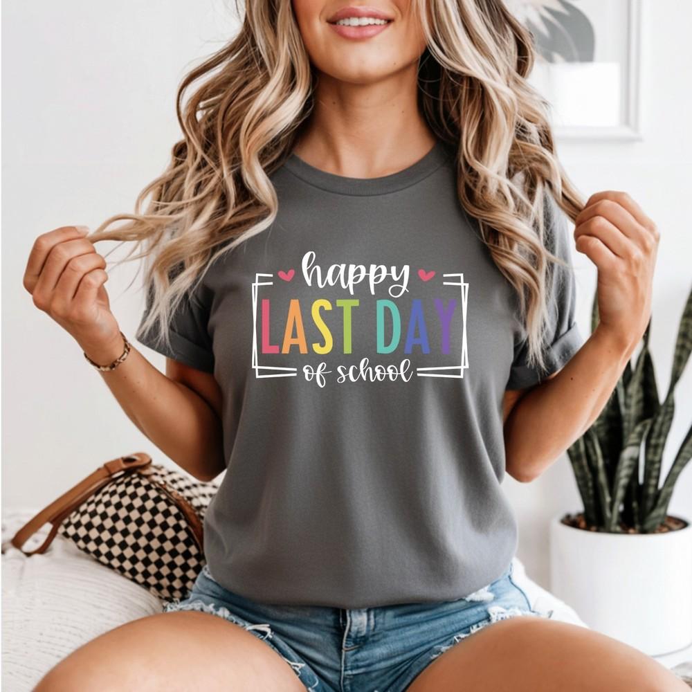 Happy Last Day Of School Retro Unisexs T Shirt Teacher Student End Of Year Tee