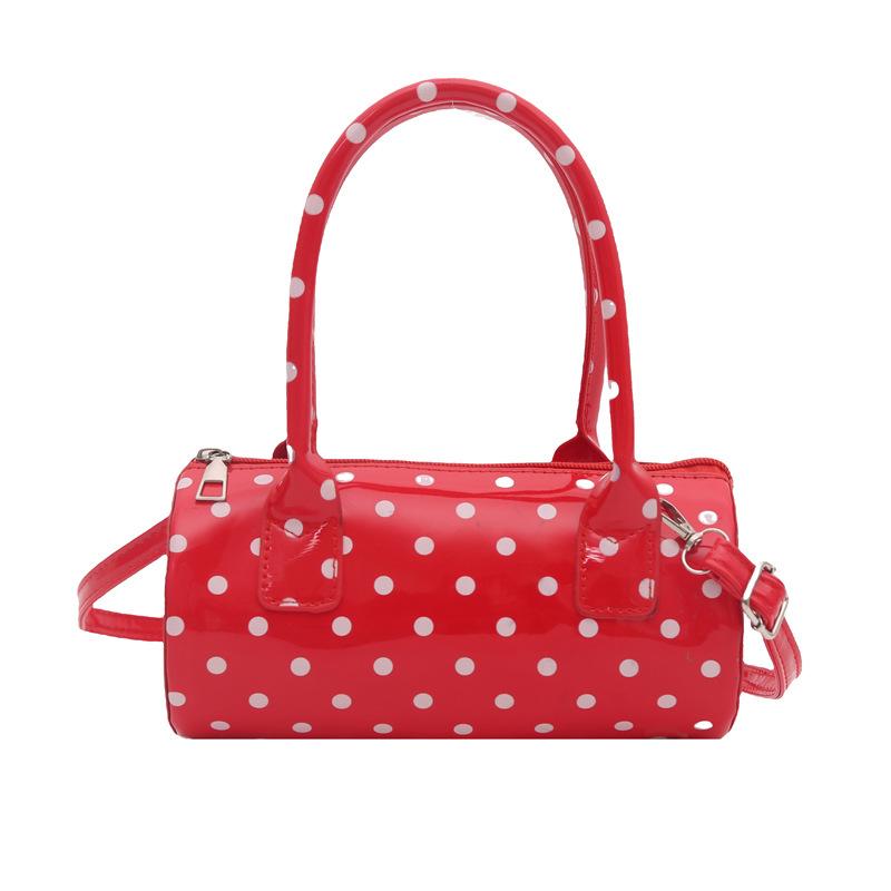 2025 new Korean handbag small bag bag women's high-value polka dot niche pillow bag single shoulder messenger bag
