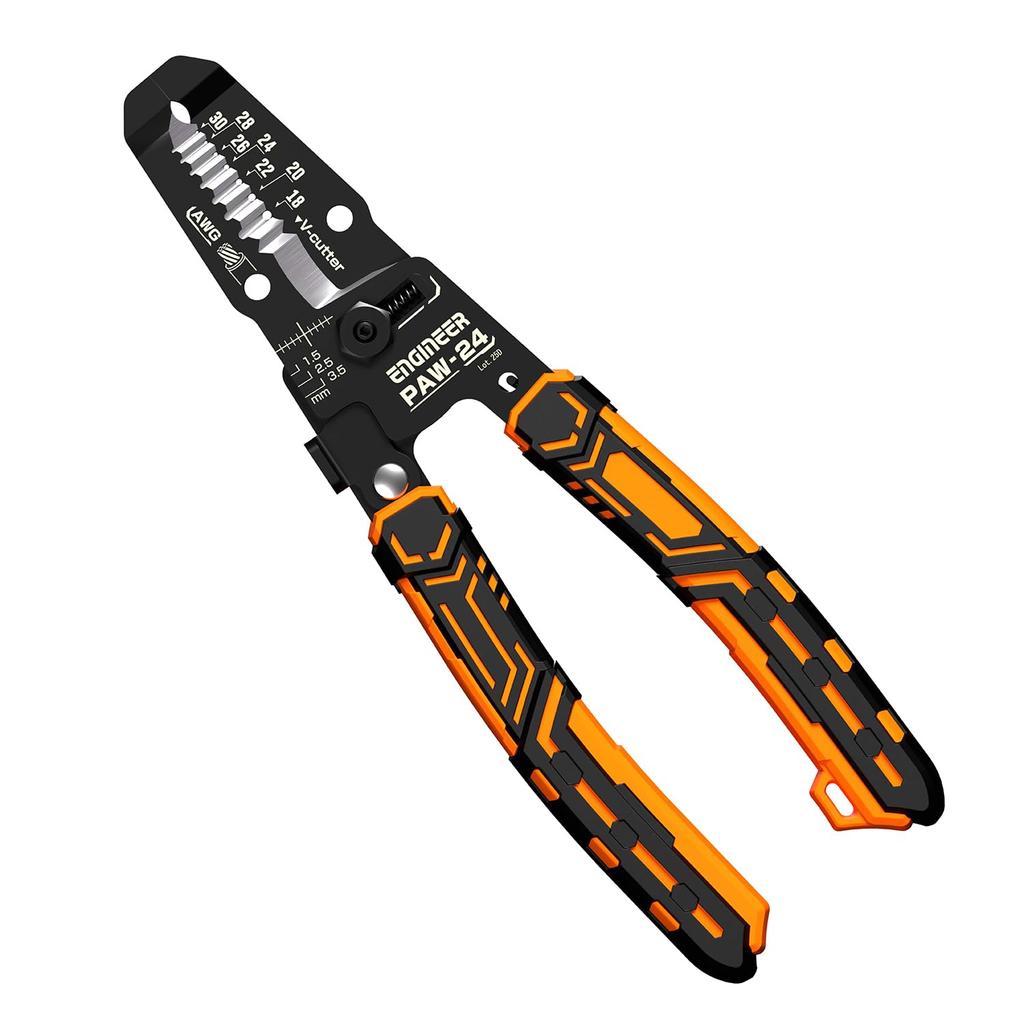 Engineer Precision Wire Stripper Compatible Total Ez, Sizes AWG30-18, Length 161mm, PAW-24
