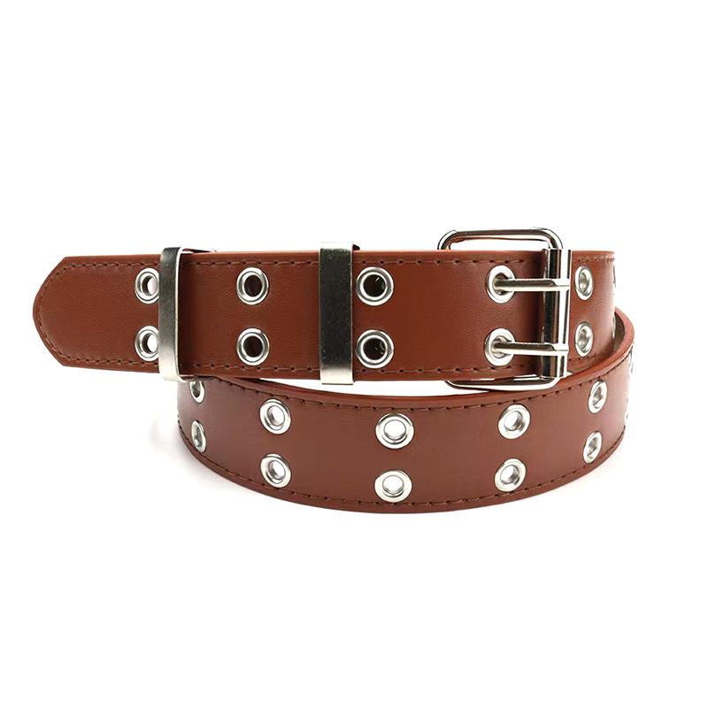 

Alloy Women Belts Chain Luxury For Genuine Leather Style Pin Buckle Jeans Decorative Ladies Retro Decorative Punk кофейный