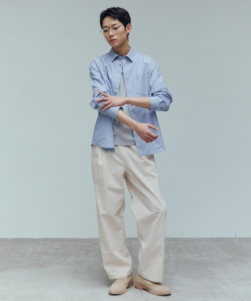 MINDBRIDGE [On] Linen Blend Wide Single-Pleat Full Elastic Waist Daily Cotton Pants - 3 Colors