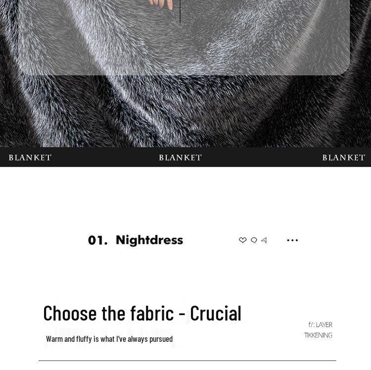 G5Z Luxus-Kunstfuchsfell-Decke - Extra dicke Winter-Raschel-Tagesdecke