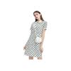 Fila Valentines Day American Series All Over Logo Print Knitted Fashion Casual Short Sleeve Dress Women Dresses F11W329314FZD