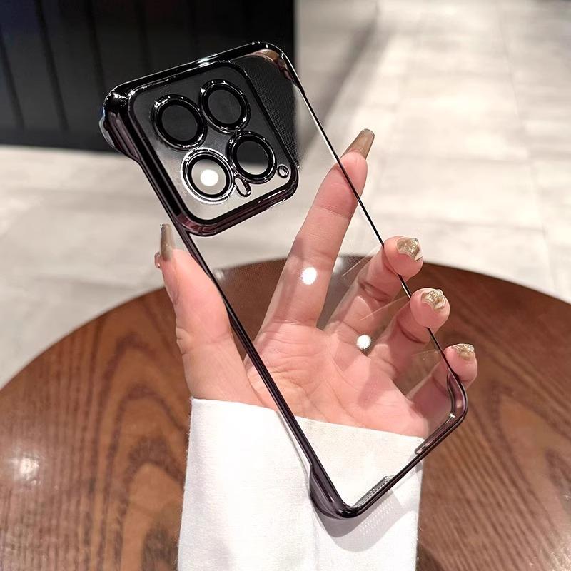 

Подходит для Xiaomi 15ultra Безрамочный Чехол для Мобильного Телефона Ультратонкая Самоклеящаяся Пленка для Объектива 14pro Гальванизированный Противоударный Защитный Чехол Mi 12Pro чёрный