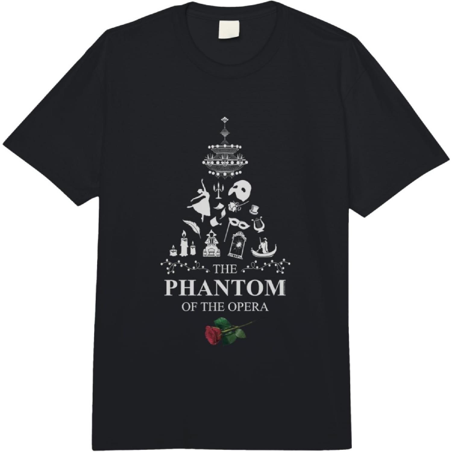 Официальная рождественская футболка  Призрак Оперы  Comfort Colors для взрослых, тяжелый хлопок(1) S