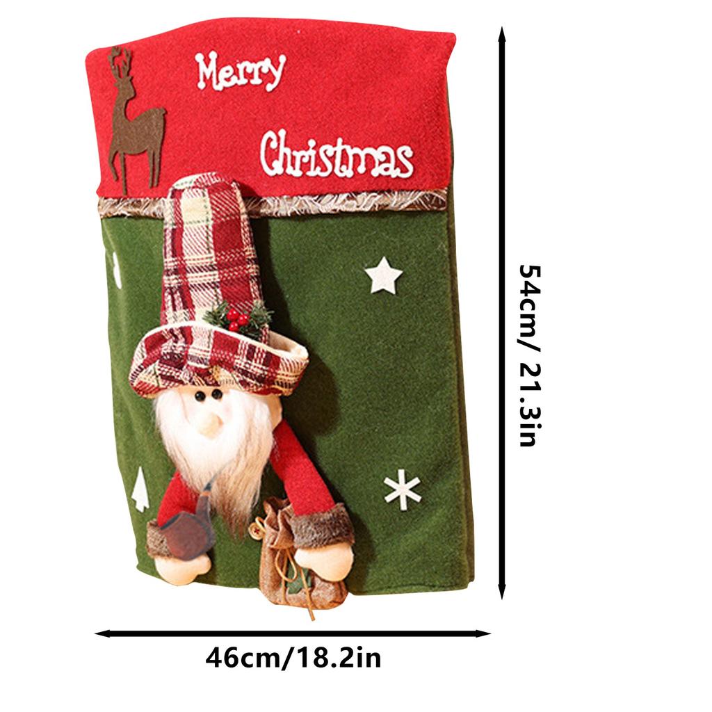 1PCS Christmas Chair Cover Red Santa Claus Dining Chair Cover for Home New Year 2025 Table Christmas Decoration Xmas Gift