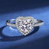 2025 Classic 1-Carat Moissanite Heart Ring for Women - Proposal, Wedding, Birthday Gift