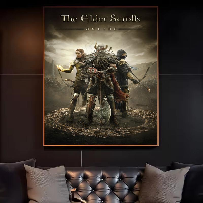 S-Skyrim The Elder S-Scrolls V Poster HD art sticky wall waterproof home living room bedroom bar aesthetic decoration