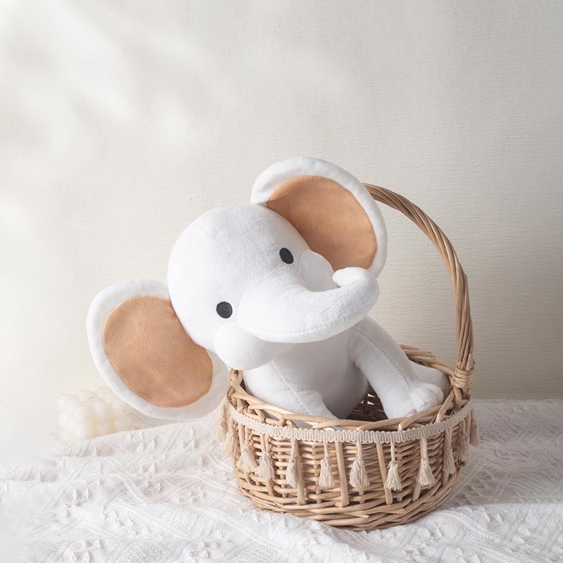 Peluche Morbido Elefante 25cm/9.84in - Giocattolo di Peluche Carino Soffice Colorato (Più colori: Rosa/Blu/Viola/Arcobaleno) - Partire