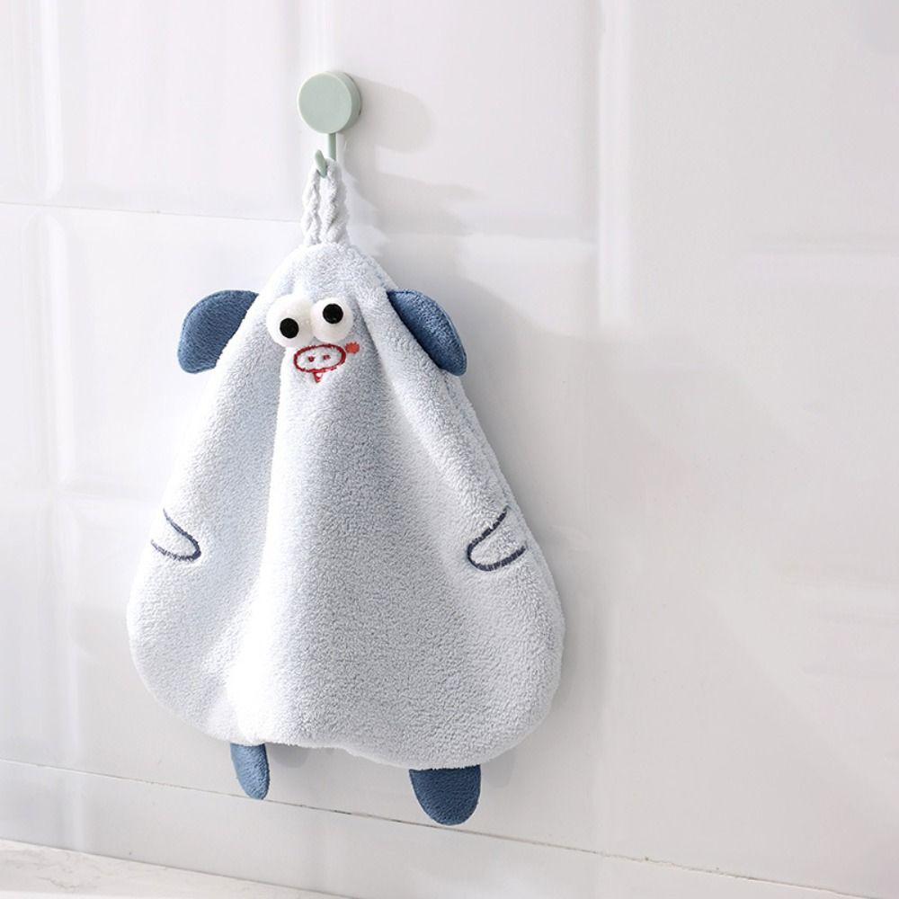 2Pcs Microfiber Korean Pig Dishcloth Cute Children's Handkerchief Pig Wiping Towel Bedroom