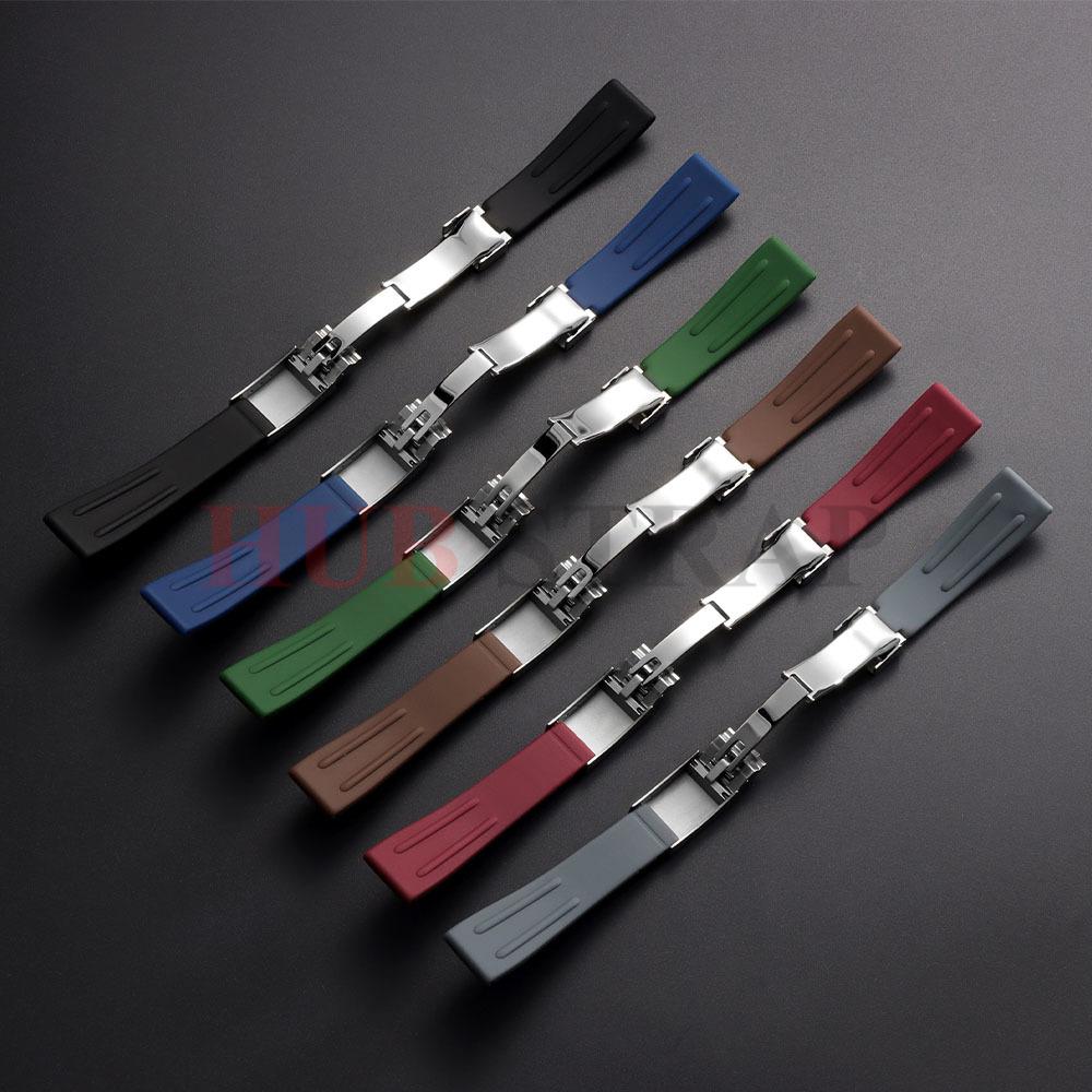 20mm Silikon pro hodinky Rolex DAYTONA SUBMARINER Yacht-Master GMT Explorer Řemínky Příslušenství Sportovní Vodotěsný Pásek pro Muže Ženy