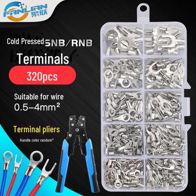 Cold Pressed Terminal Block & Fork Lug Set with Copper Terminals