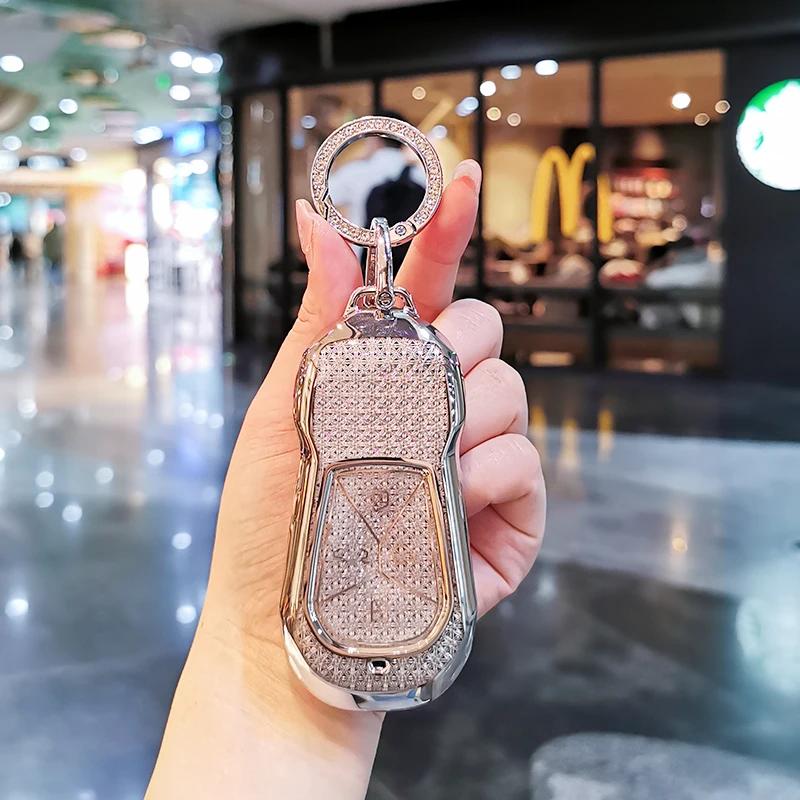 Suitable For Xpeng P7 Keycase G6 G9 P5 P7I X9 G3 Keycover Key Shell Keychain Cute Bear Keychain Sparkling Car Key Case