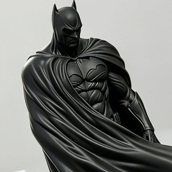 yangyizhi Bat Superhero Figurine, 3D Printed Black Hero Statue, Collectable Sculpture, Home Office Desktop Ornament Gift for Movie Fans