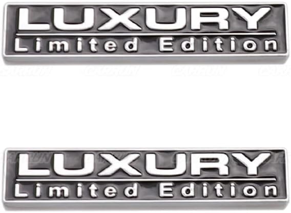 2 Pieces for Luxury Limited Edition Emblem Auto Racing MHJS6 Sport 3d Badge Rear Trunk Sticker Side Rear Board StickerCR-2Luxury