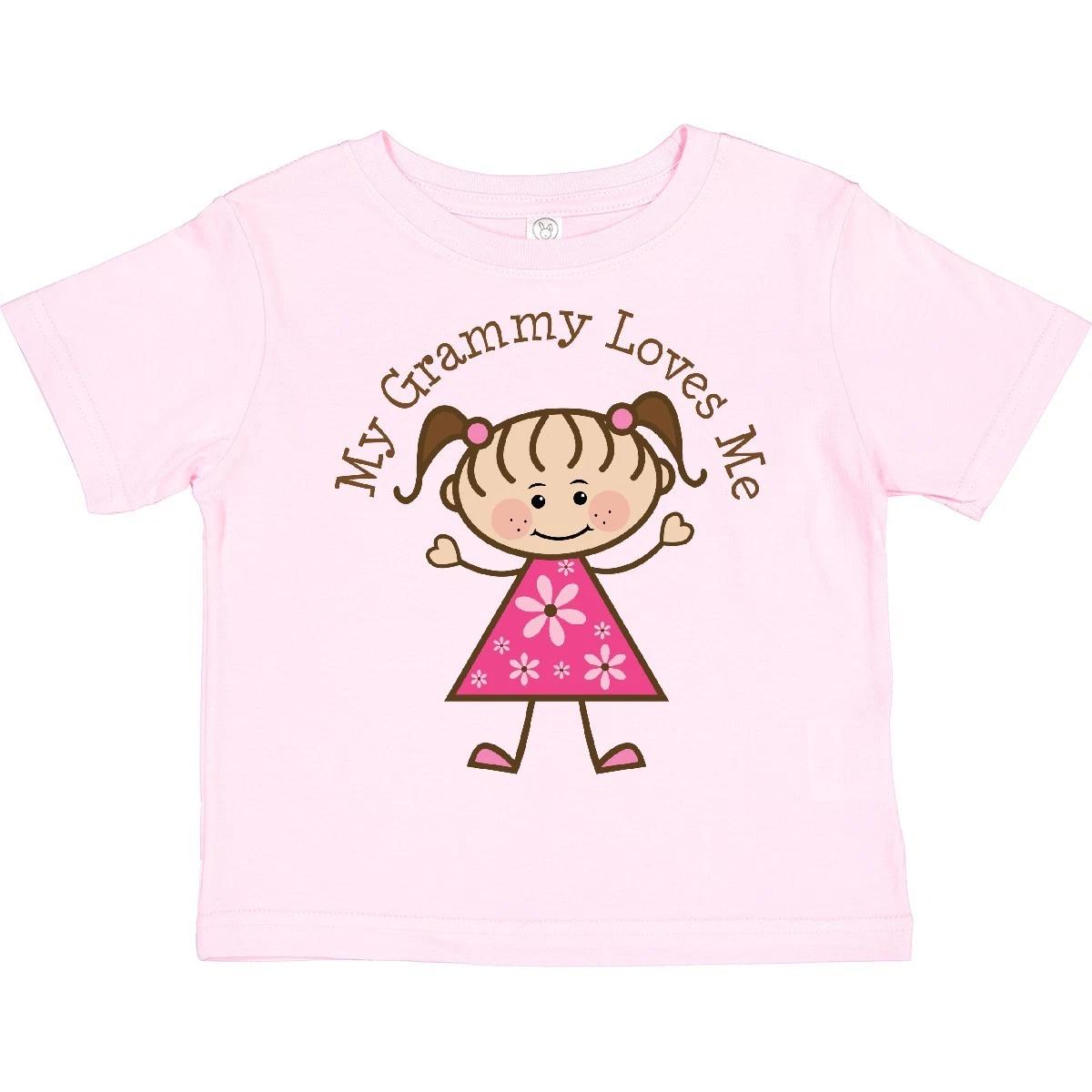 Inktastic My Grammy Loves Me Toddler kids boys T-Shirt Grandma Granddaughter Grandchild 110