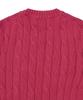 POLO RALPH LAUREN Cable Knit Cotton Short Sleeve Sweater - Dark Red