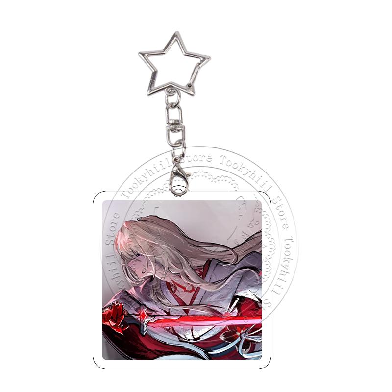 Pixel Daemons of The Shadow Realm Acrylic Keychain Exquisite Anime Cartoon Cosplay Props Decor Accessories Characters Role Gift