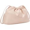 Calvin Klein Cute Drawstring Letter Embossed Pouch Bag Women Shoulder Bag Eggshell-Yellow DH3771-MTR
