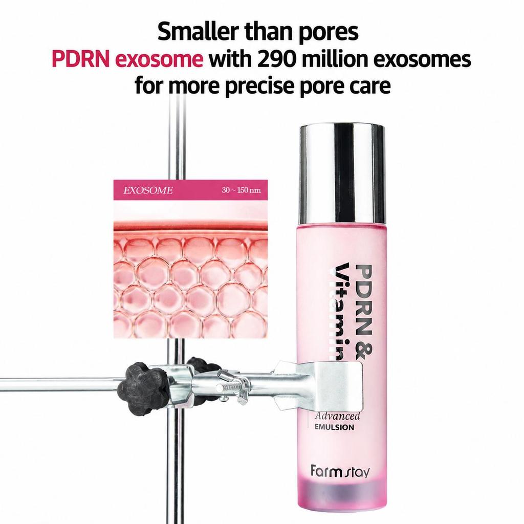 farm stay PDRN & Vitamin Advanced Toner 120ml + Emulsion 100ml (7 options)
