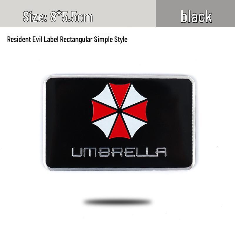 Creative Metal Car Stickers: Biochemical Crisis Scratch Cover & Umbrella Design