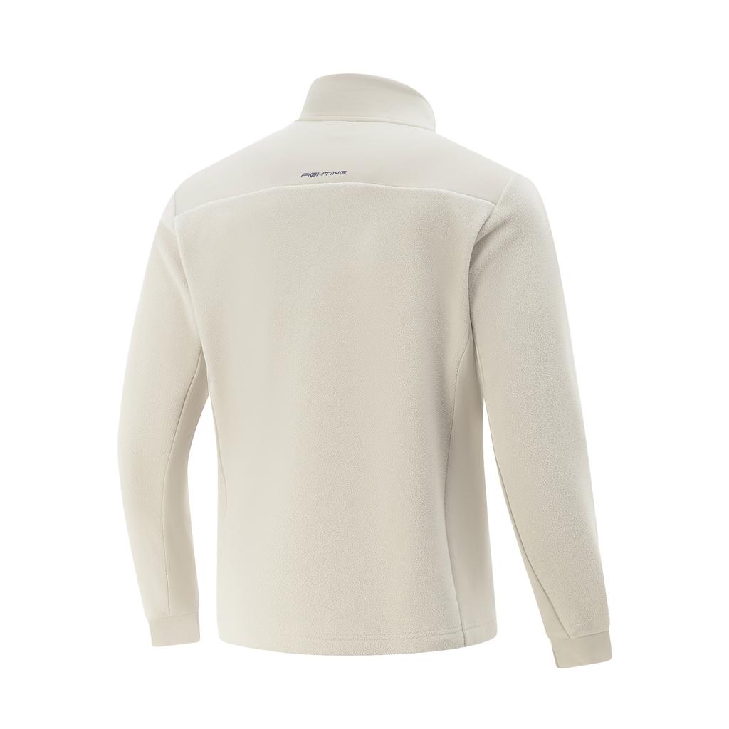 Li-Ning Table Tennis Series Letter Zipper Stand Collar Breathable Versatile Casual Jacket Unisex Jacket Gravel-White-Gray AWDV771-4