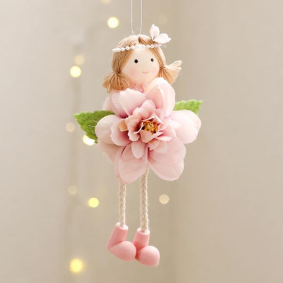 Jarní víla dívka ozdoba květina anděl závěsný přívěsek zasněná pohádková tématická dekorace na vánoční stromek svatební party výstavy