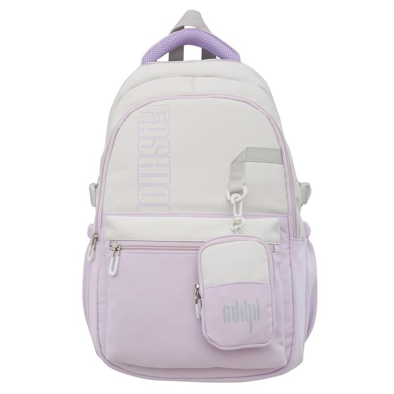 

Жіночий Кампус Сумка для учениці середньої школи Рюкзак великої місткості фіолетовий
