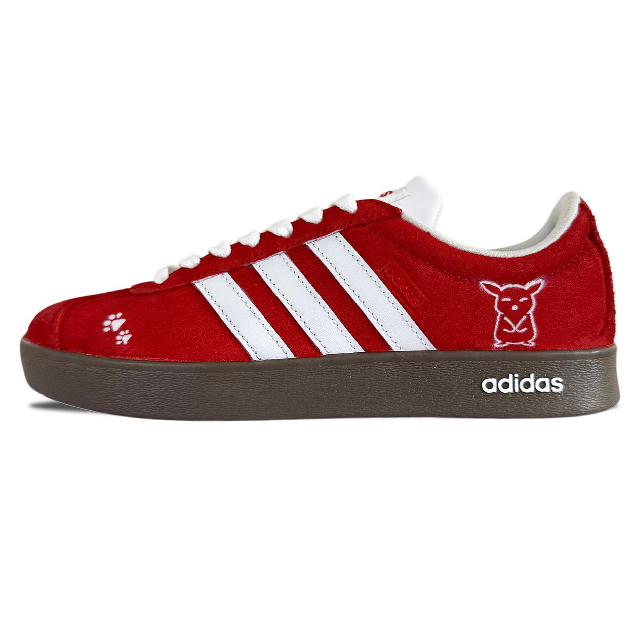 

Adidas VL COURT 2.0 Abrasion Resistant Low top Skateboard Shoes Unisex Scarlet HQ1802(Team2021-) 43⅓